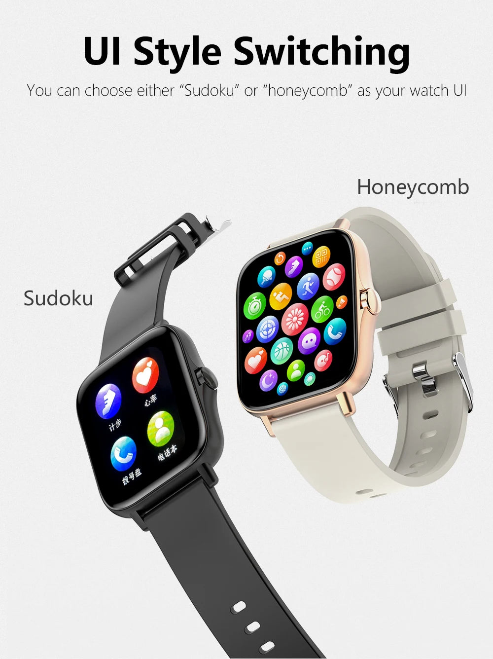 Smartwatch Pantalla Táctil 2.01" con Llamadas Bluetooth – Compatible con iPhone y Android