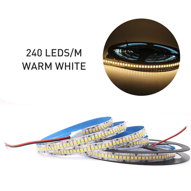 Tira LED 12V SMD 2835 - Luz Cálida para Decorar
