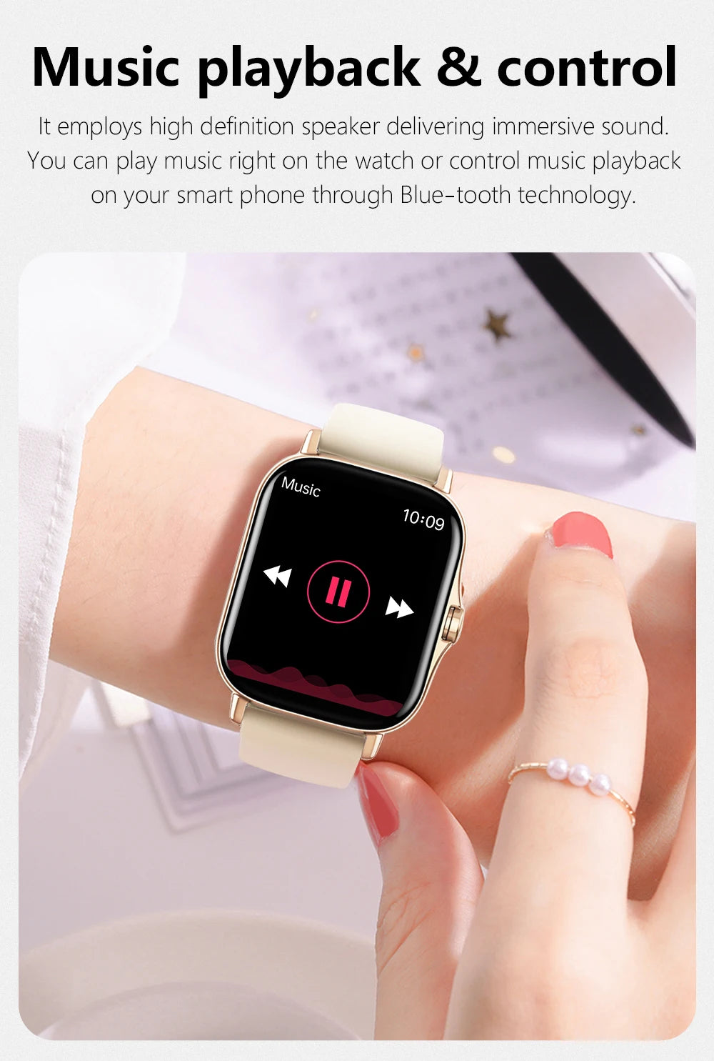 Smartwatch Pantalla Táctil 2.01" con Llamadas Bluetooth – Compatible con iPhone y Android