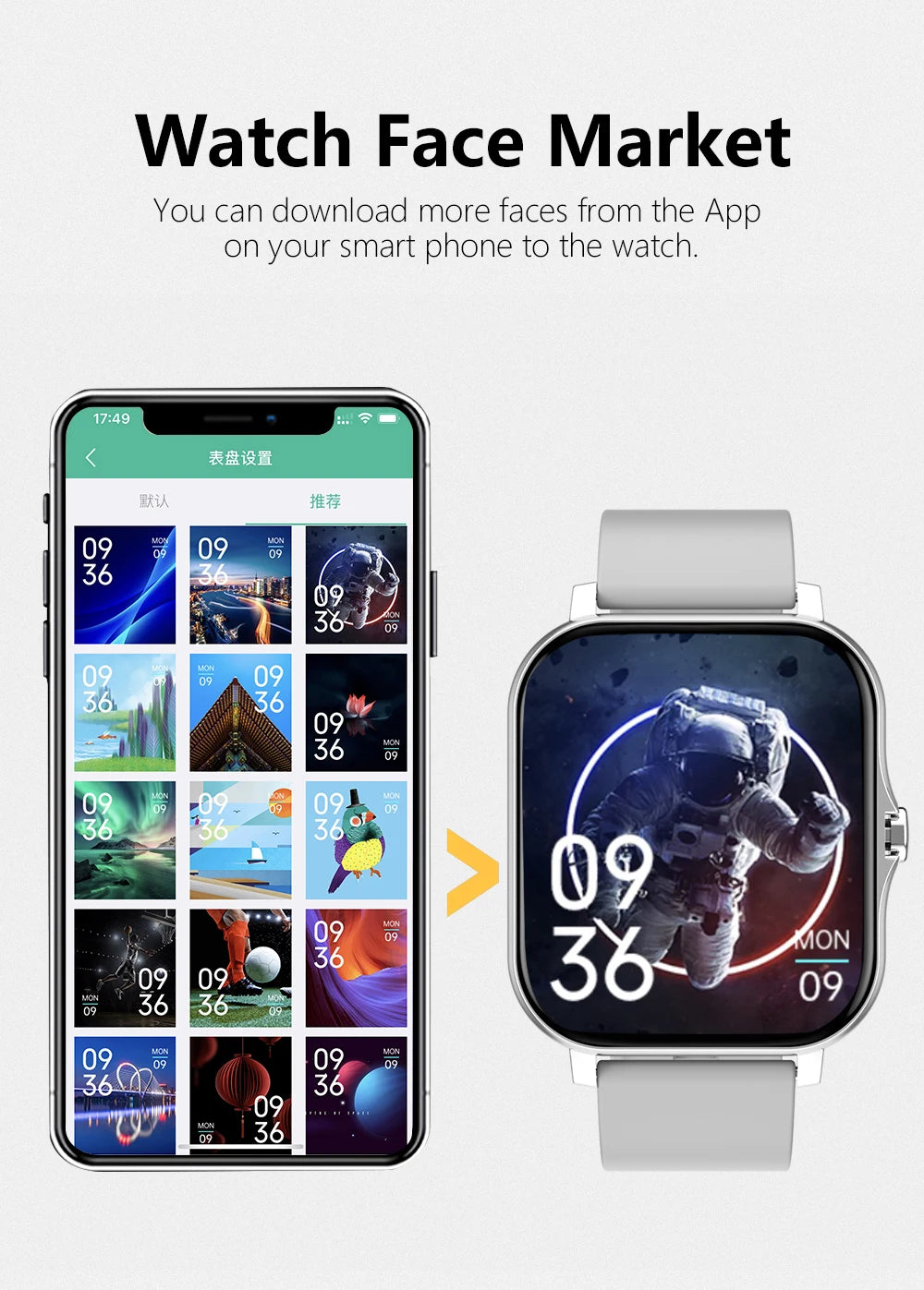 Smartwatch Pantalla Táctil 2.01" con Llamadas Bluetooth – Compatible con iPhone y Android