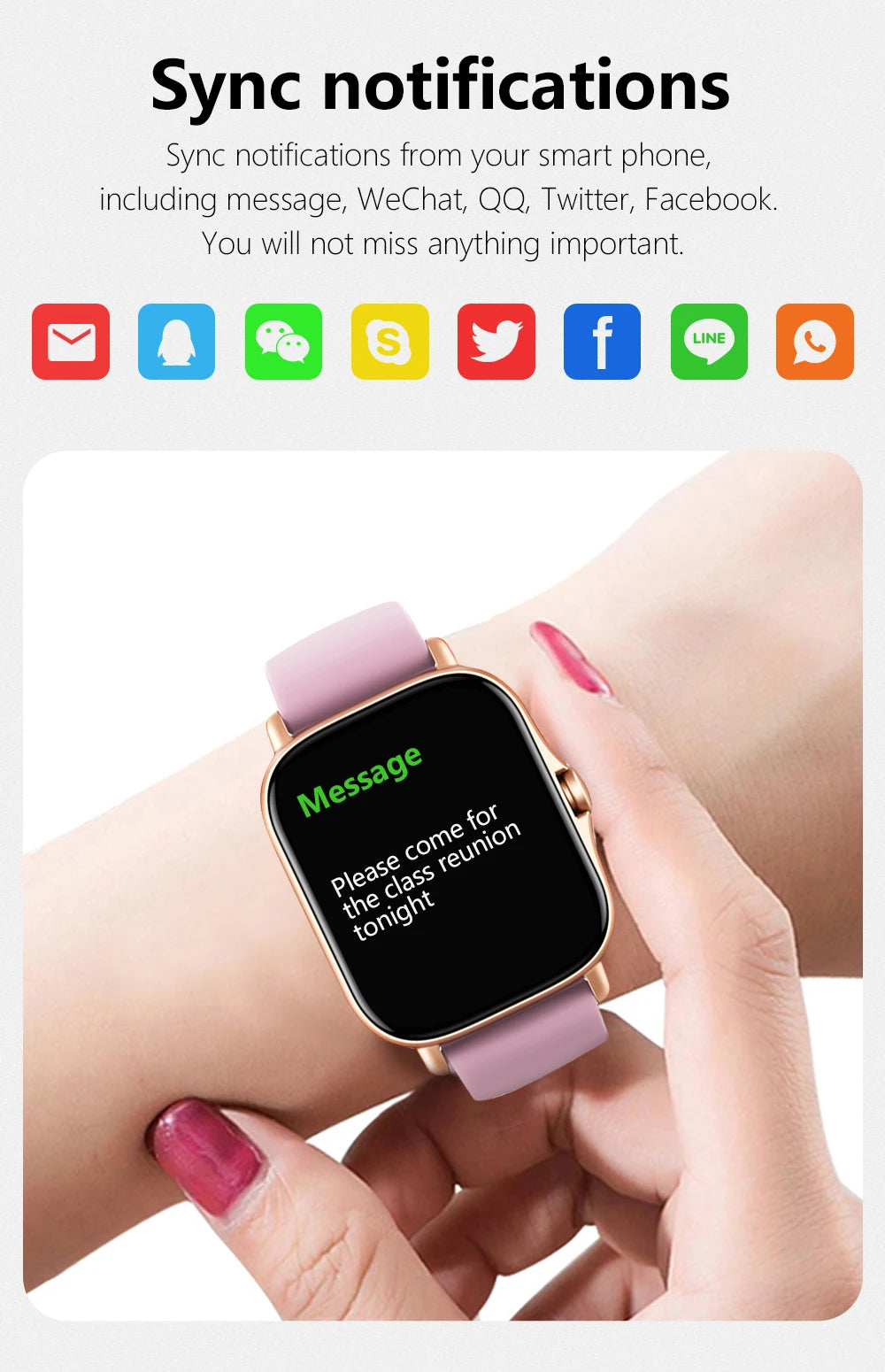Smartwatch Pantalla Táctil 2.01" con Llamadas Bluetooth – Compatible con iPhone y Android