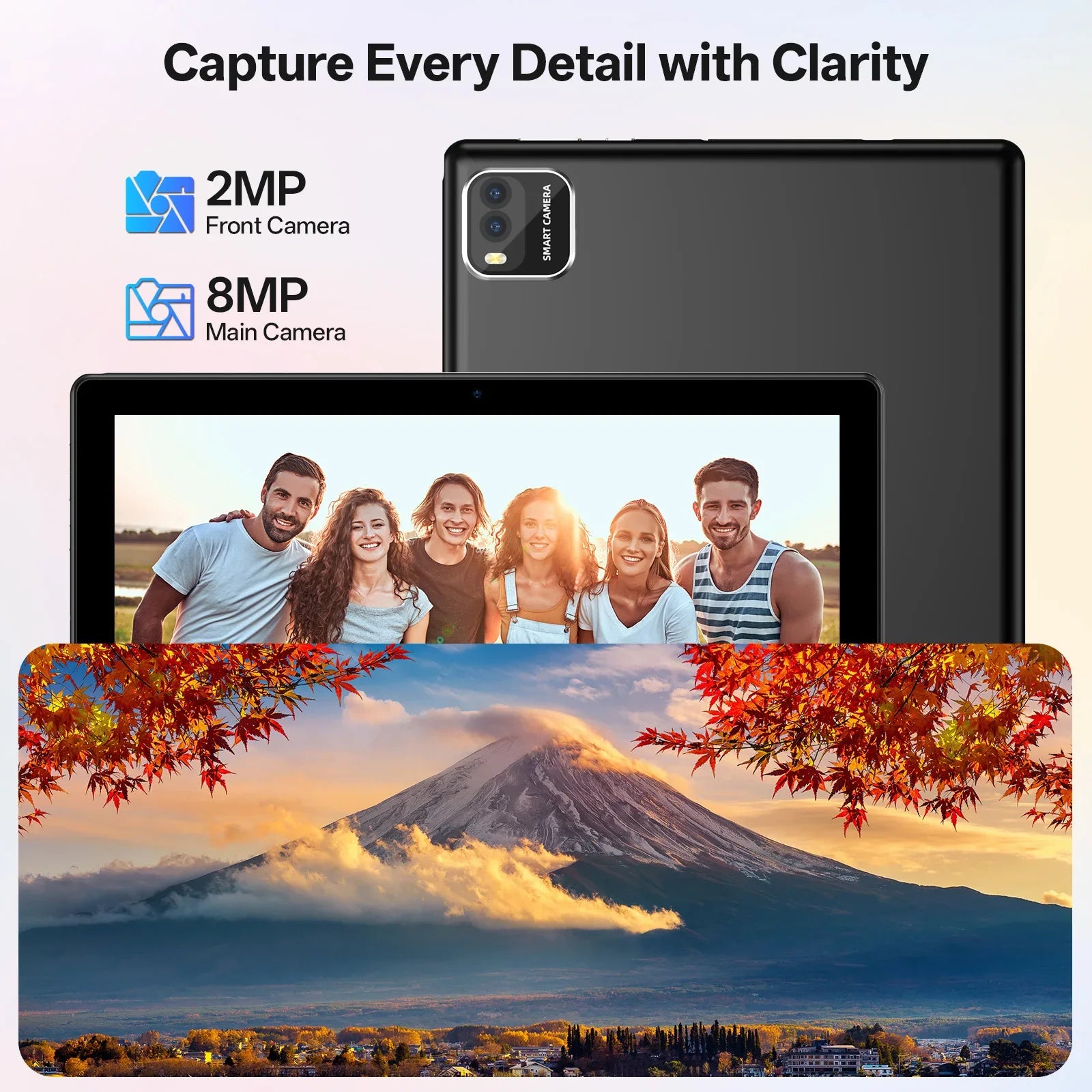 Tablet Android 15 de 10 Pulgadas — 12GB RAM + 64GB, WiFi 6, Procesador Quad-Core, Expandible hasta 1TB