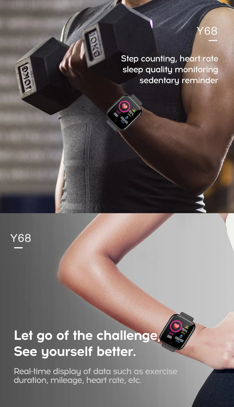 Smartwatch Deportivo Bluetooth para Hombre y Mujer – Monitor de Ritmo Cardíaco, Sueño y Fitness