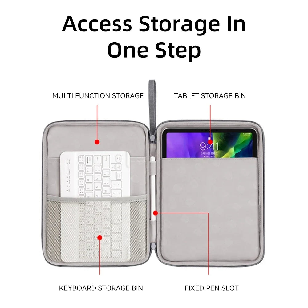 Funda Bolso para Tablet 9-13 Pulgadas — Compatible con iPad Air, iPad Pro, Funda Protectora de Viaje