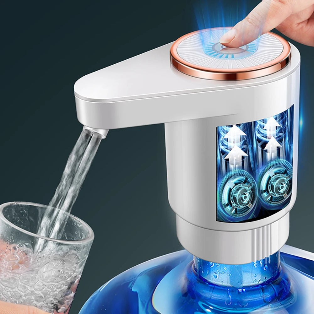🔥 HIDRATACIÓN SIN ESFUERZO 🔥 Dispensador de Agua Eléctrico USB con 2 Salidas - Portátil y Recargable