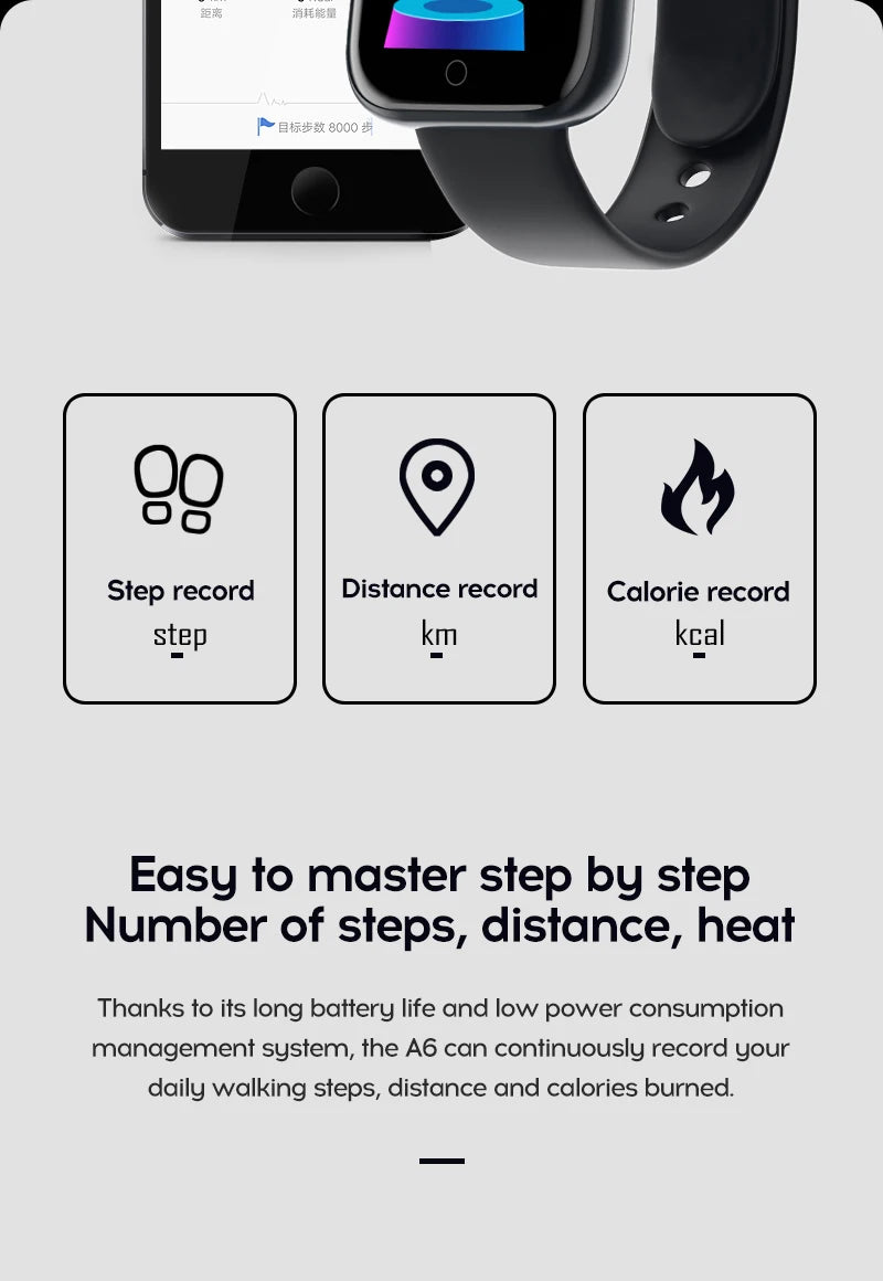 Smartwatch Deportivo Bluetooth para Hombre y Mujer – Monitor de Ritmo Cardíaco, Sueño y Fitness