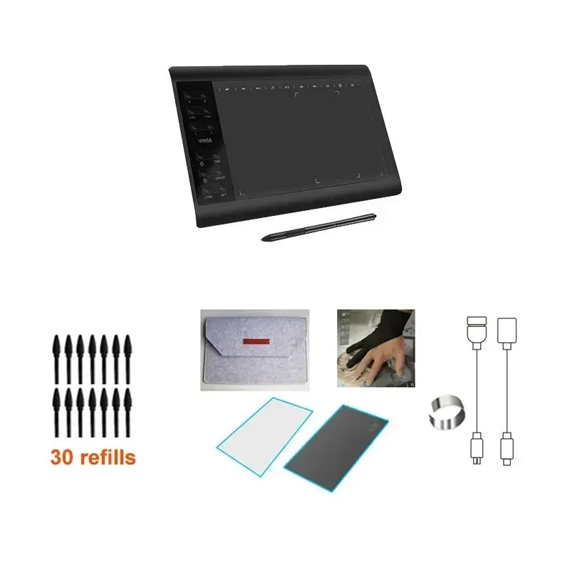 Tableta Digital Portátil 10*6 Pulgadas con Presión para Dibujo y Diseño Gráfico