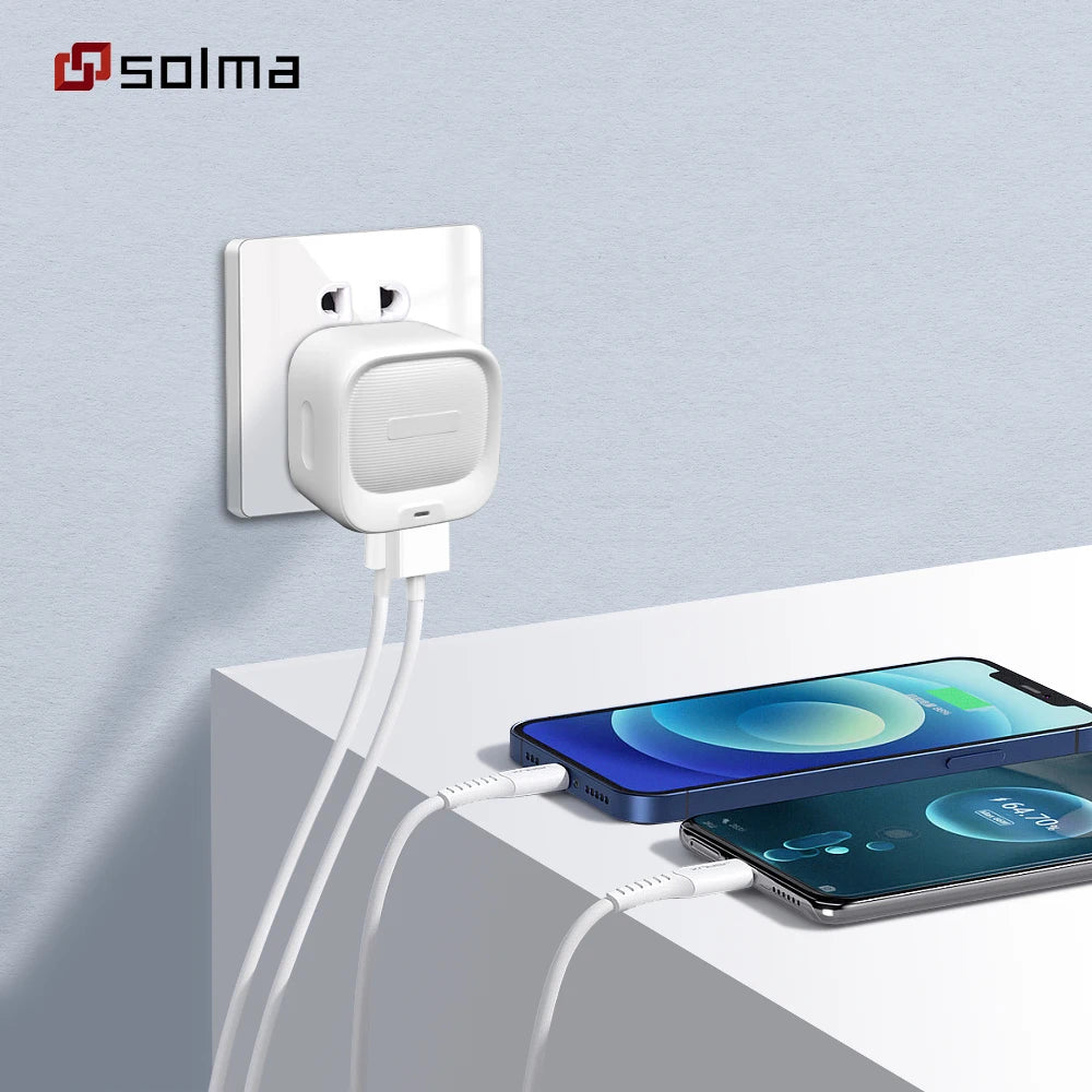 Cargador USB PD de Carga Rápida para iPhone, Samsung, Xiaomi y Android