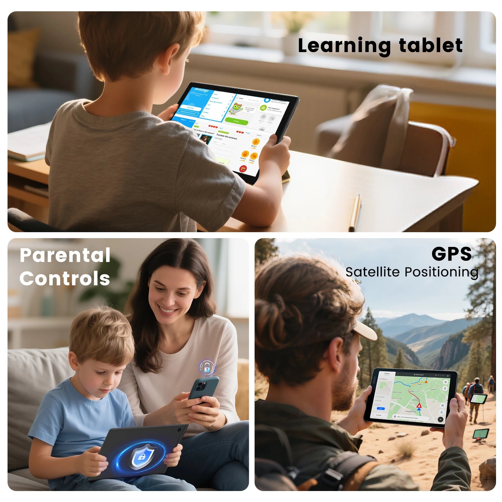 Tablet 10.1" Pantalla IPS 1280x800 — Procesador T310, 2GB+32GB, WiFi, Bluetooth, GPS y Posicionamiento Galileo