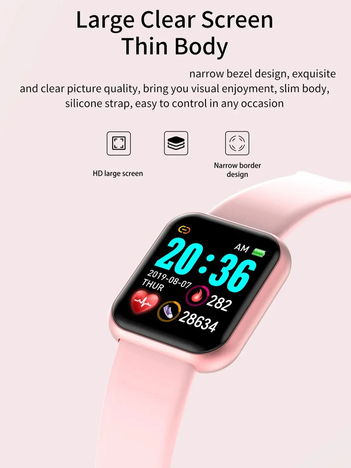 Smartwatch Deportivo Bluetooth para Hombre y Mujer – Monitor de Ritmo Cardíaco, Sueño y Fitness