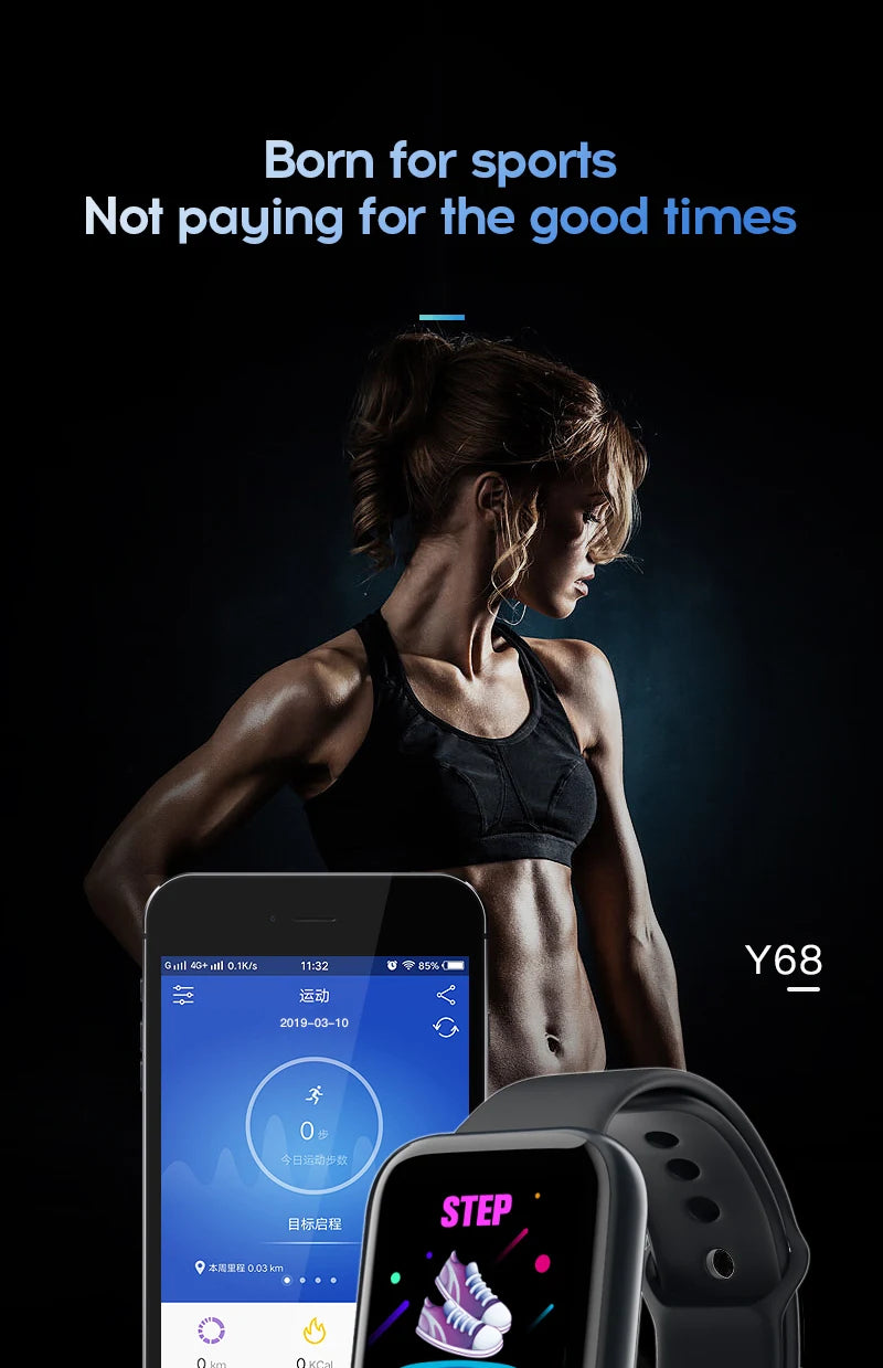 Smartwatch Deportivo Bluetooth para Hombre y Mujer – Monitor de Ritmo Cardíaco, Sueño y Fitness