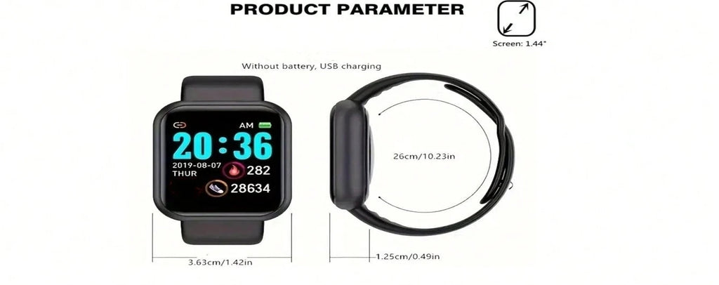Smartwatch Deportivo Bluetooth para Hombre y Mujer – Monitor de Ritmo Cardíaco, Sueño y Fitness