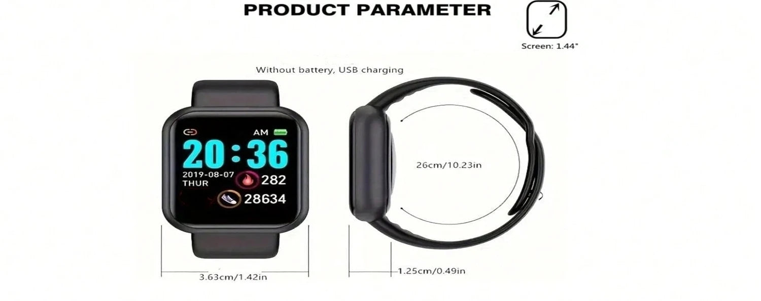 Smartwatch Deportivo Bluetooth para Hombre y Mujer – Monitor de Ritmo Cardíaco, Sueño y Fitness