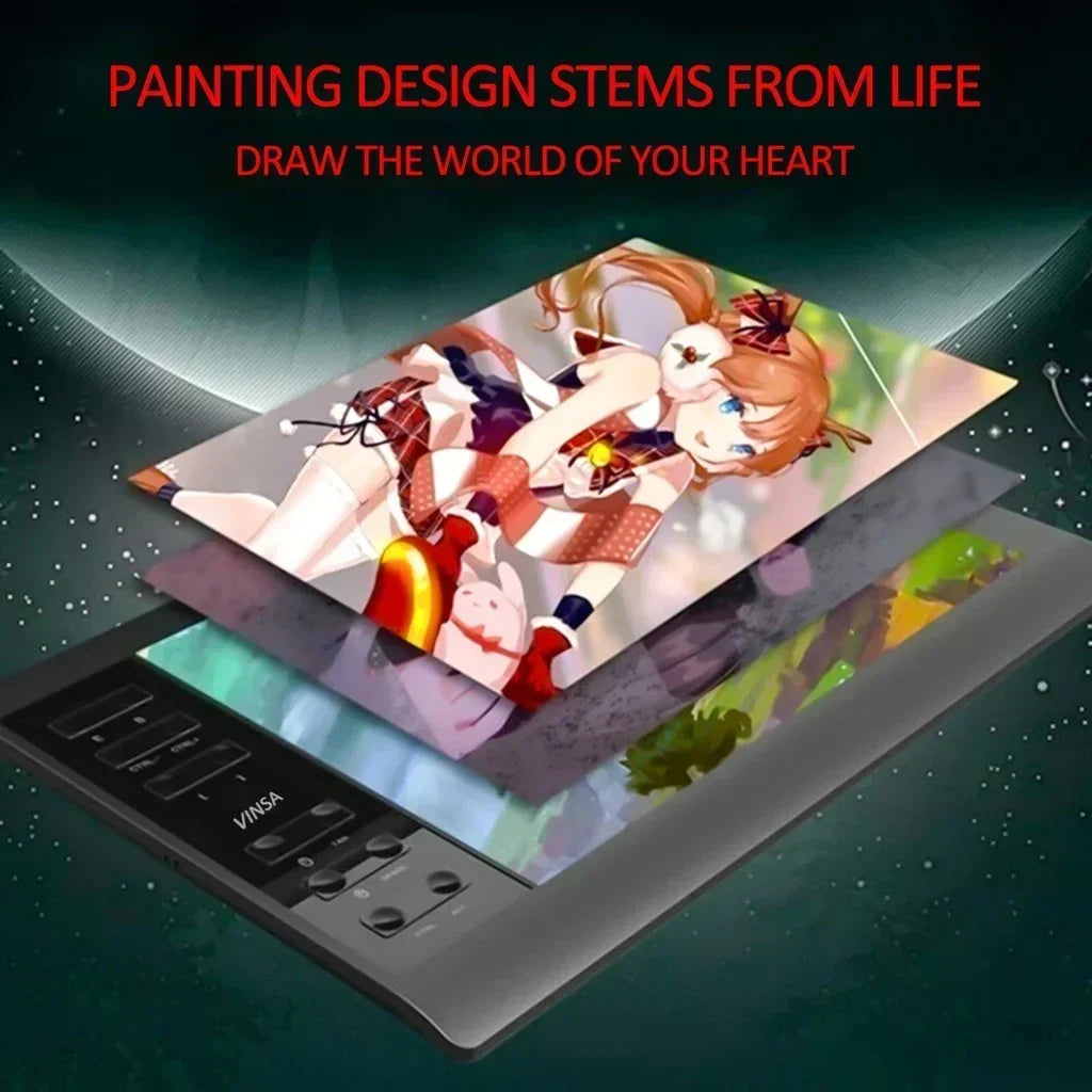 Tableta Digital Portátil 10*6 Pulgadas con Presión para Dibujo y Diseño Gráfico