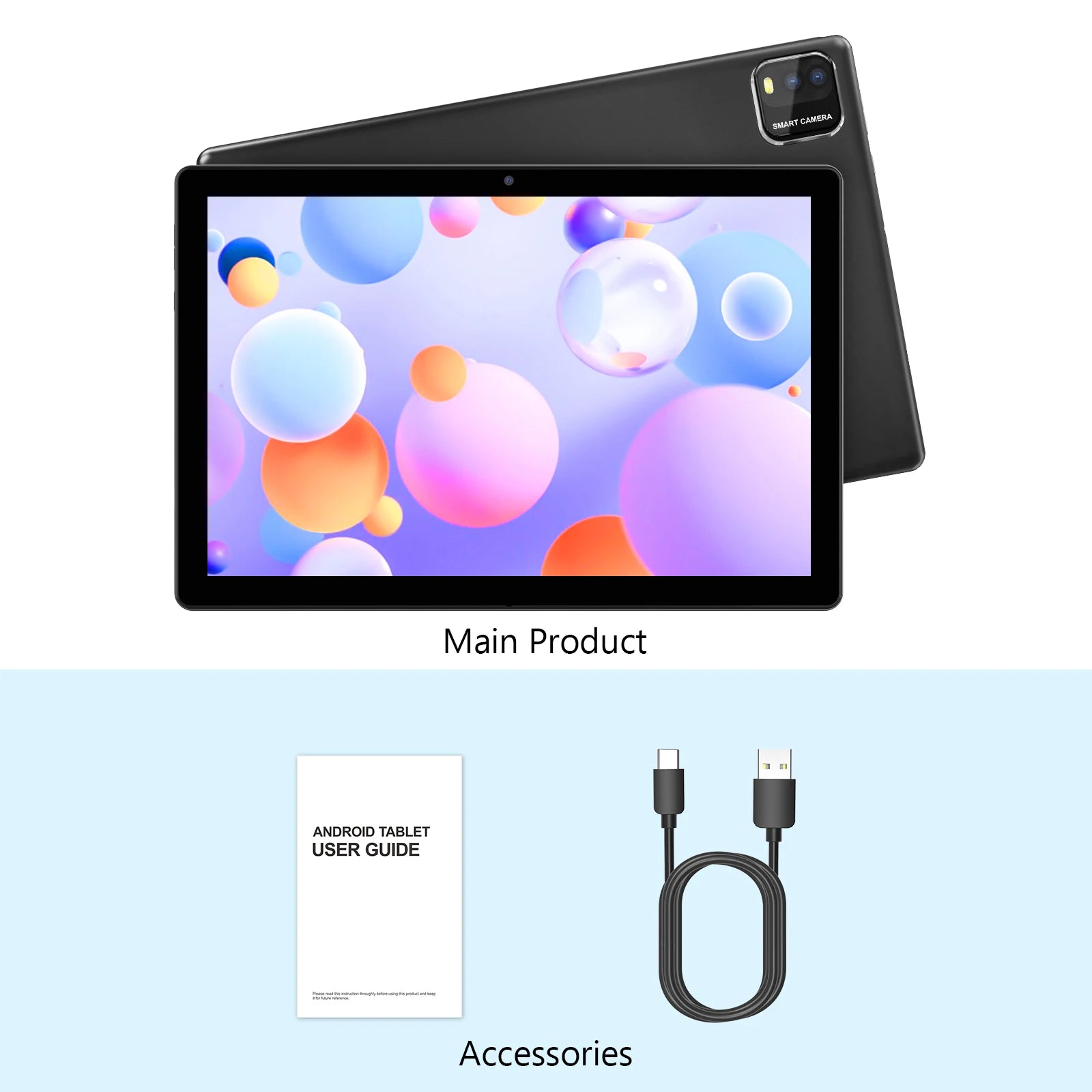 Tablet Android 16 de 10.1" Modelo 2026 — 12GB RAM + 64GB, WiFi 6, Procesador Quad-Core (Versión Mejorada)