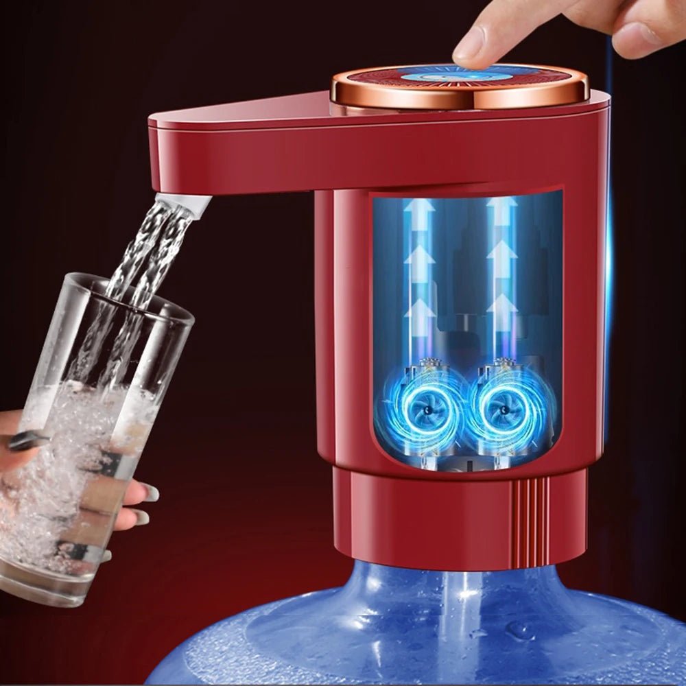 🔥 HIDRATACIÓN SIN ESFUERZO 🔥 Dispensador de Agua Eléctrico USB con 2 Salidas - Portátil y Recargable