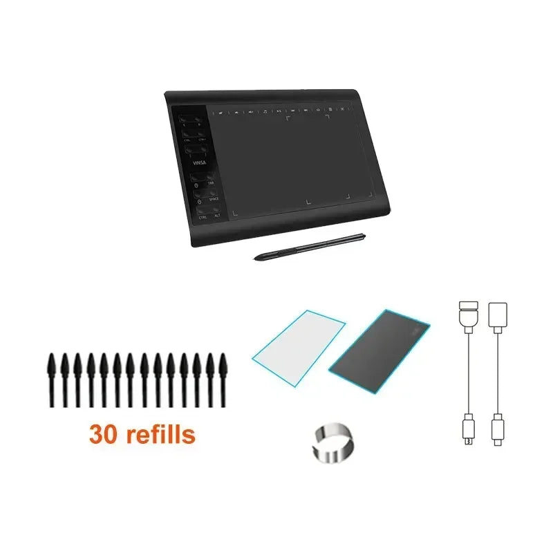 Tableta Digital Portátil 10*6 Pulgadas con Presión para Dibujo y Diseño Gráfico