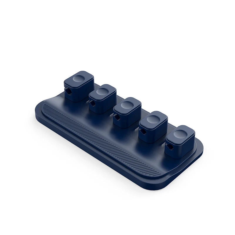 🔥 ADIÓS CABLES ENREDADOS 🔥 
Organizador Magnético para Cables - 5 Clips con Base para Auto y Escritorio