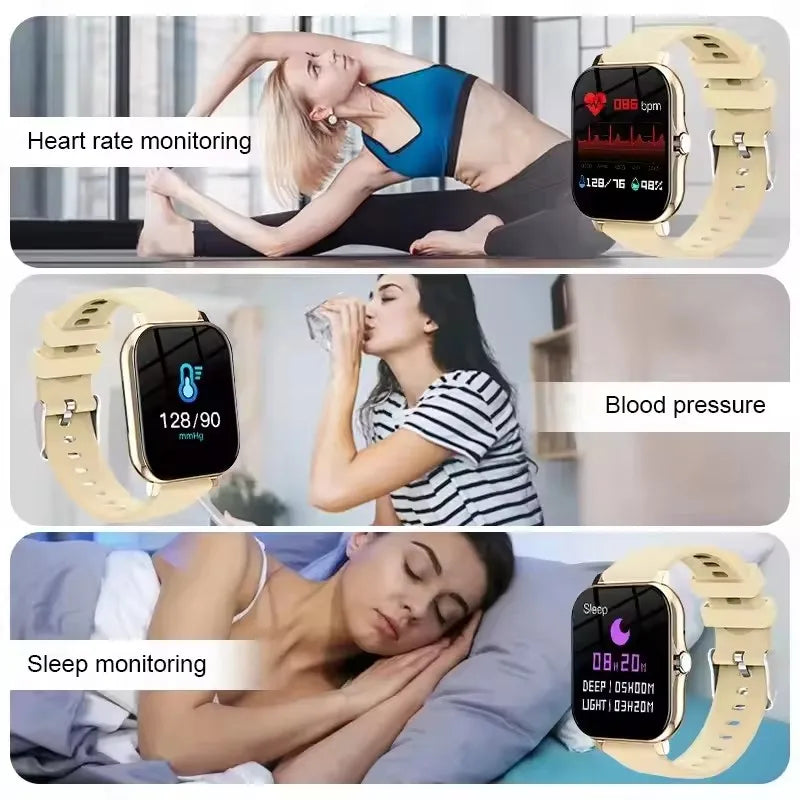 Smartwatch Pantalla Táctil 2.01" con Llamadas Bluetooth – Compatible con iPhone y Android