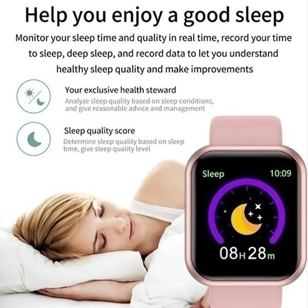 Smartwatch Deportivo Bluetooth para Hombre y Mujer – Monitor de Ritmo Cardíaco, Sueño y Fitness
