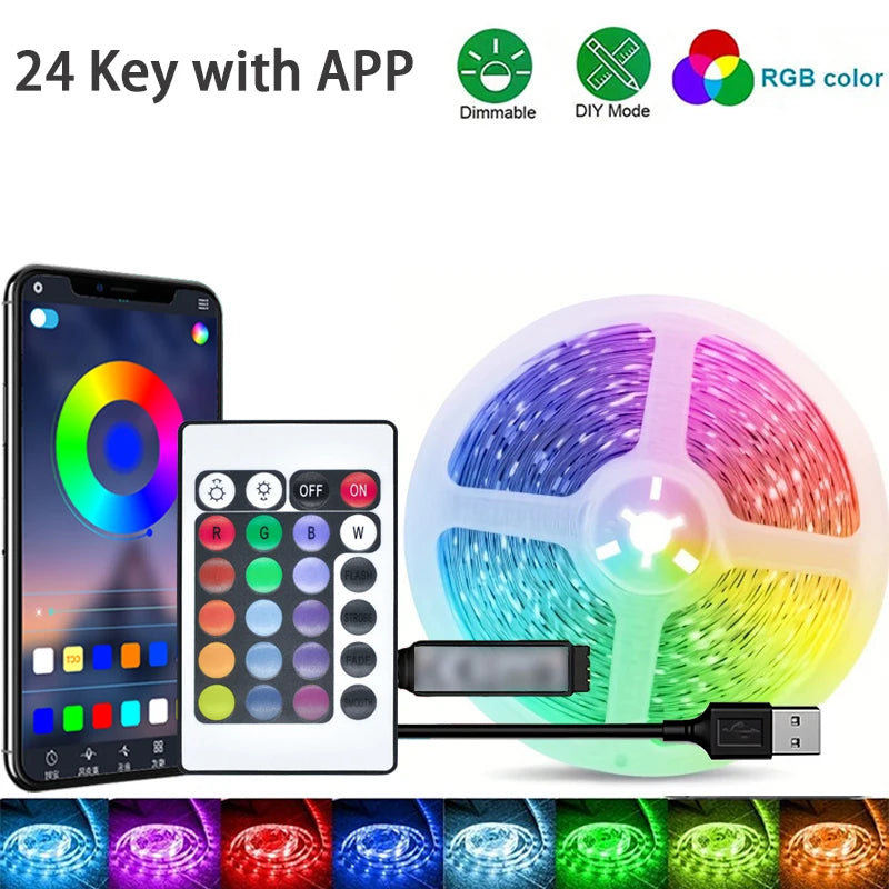 Tiras LED RGB 10m con Control Remoto 44 Teclas y App