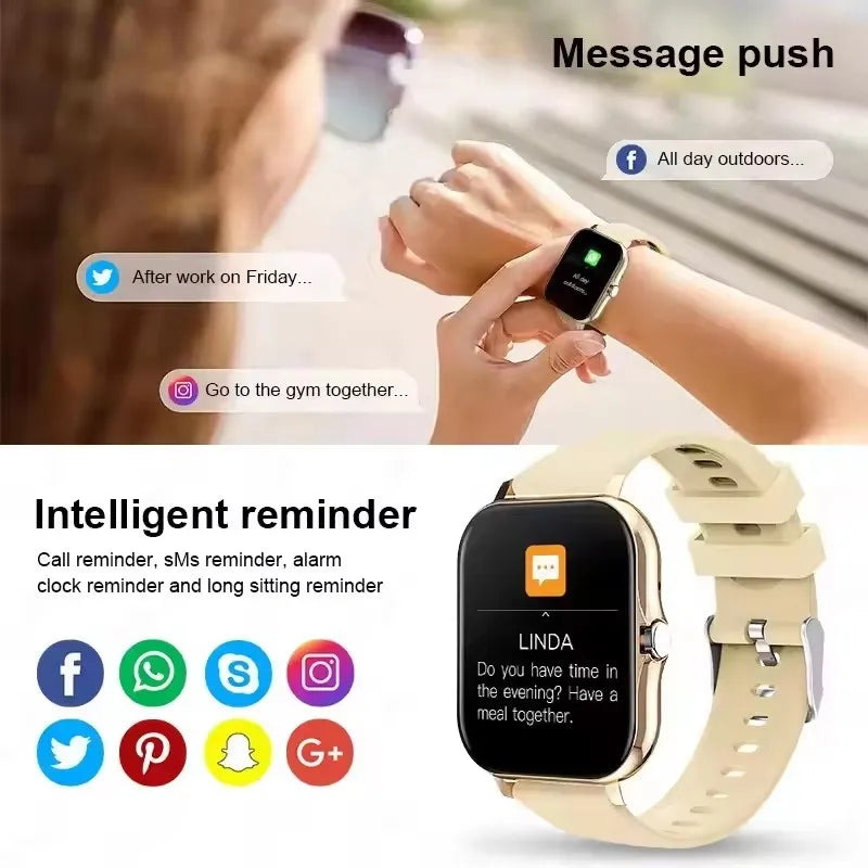 Smartwatch Pantalla Táctil 2.01" con Llamadas Bluetooth – Compatible con iPhone y Android